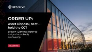 Corporate building representing Section 42 asset-for-share transactions and tax-deferred corporate restructuring in South Africa.